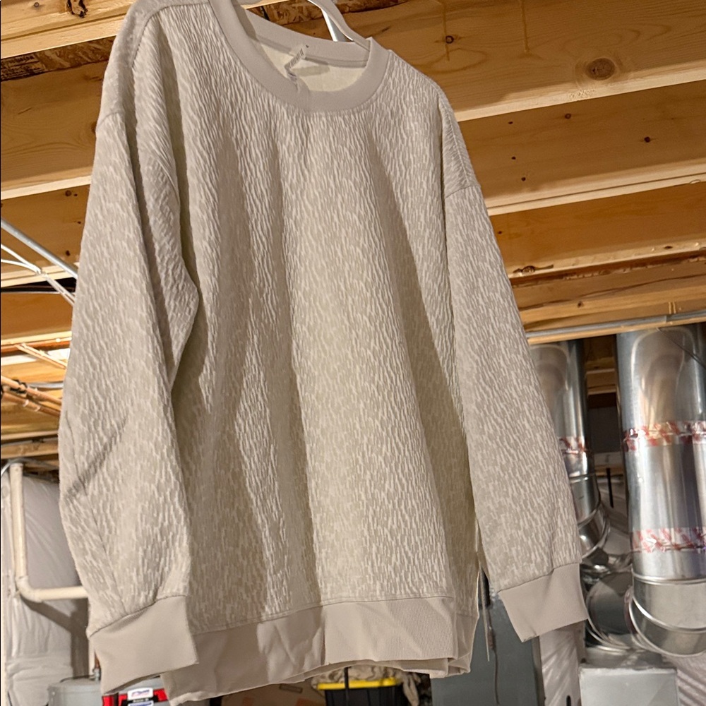 lululemon athletica Beige Crewneck Sweater